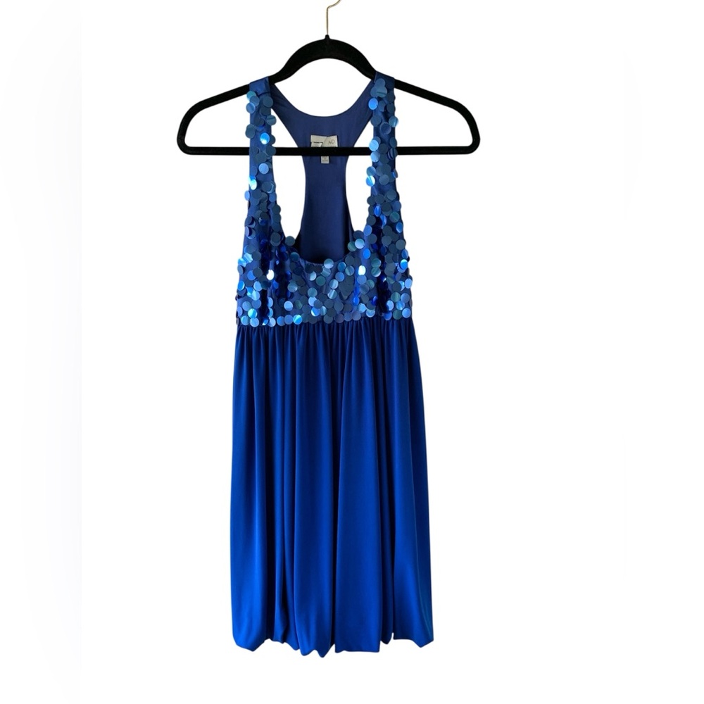A+D Blue Sequin Bubble Dress